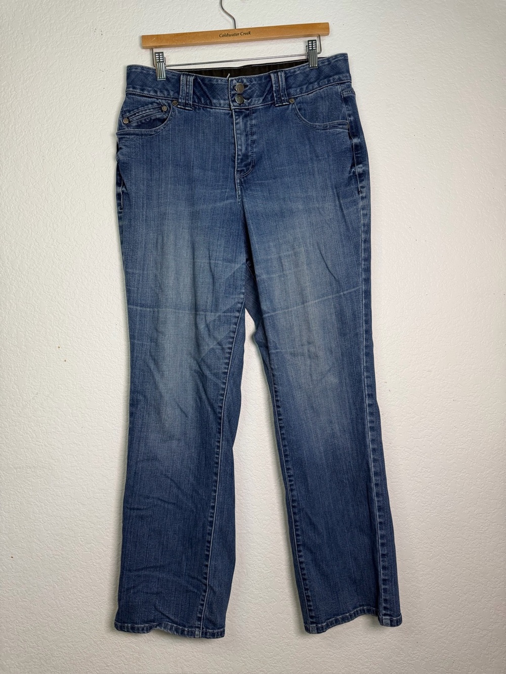 Lane Bryant Women's Blue Denim Jeans - Classic Straight Leg, Size 14 Average